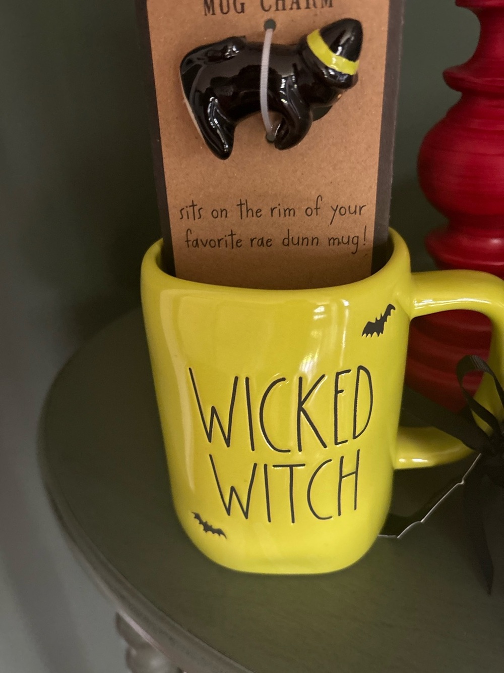 NWT Rae Dunn Wicked Witch Mug with Mug Charm